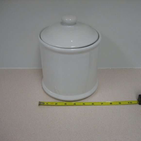 VINTAGE Ceramic White Canister Storage - Picture 1 of 4